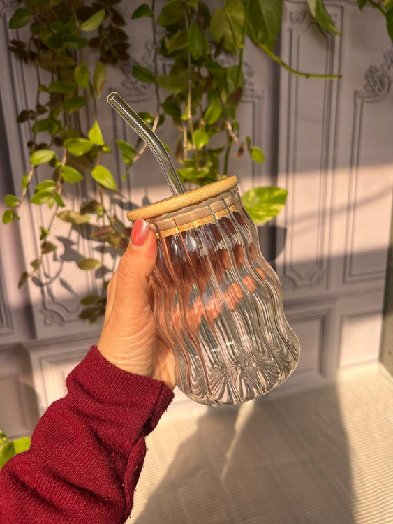 ماگ اسموتی پیرکس درب بامبو