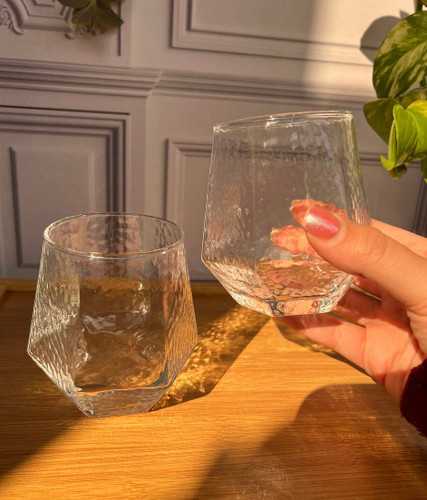 لیوان چند ضلعی طرح دار برند دلی گلس deli glass