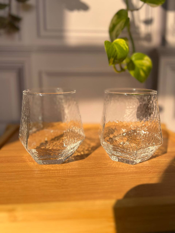 لیوان چند ضلعی طرح دار برند دلی گلس