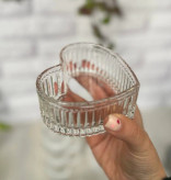 ظرف آجیل و دسرخوری و بستنی خوری بلور مدل قلب