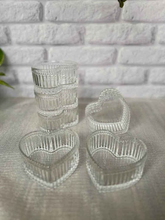 خرید ظرف آجیل و دسرخوری و بستنی خوری بلور مدل قلب