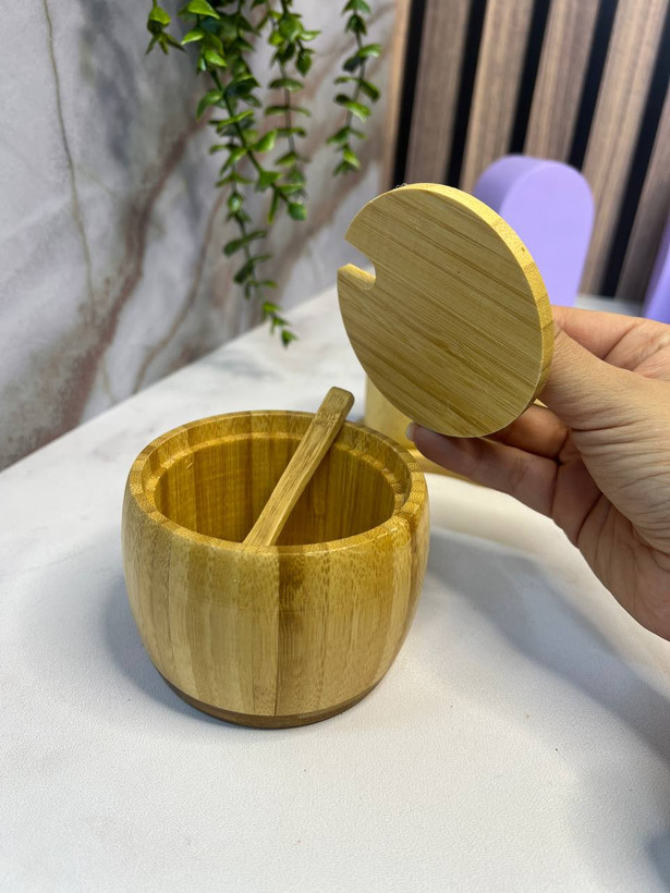 شکر ریز و جا ادویه بامبو قاشق دار