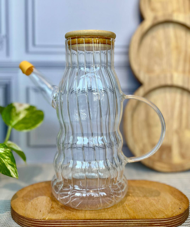 روغن ریز پیرکس طرح شیار دار درب بامبو ۱۰۰۰ میل