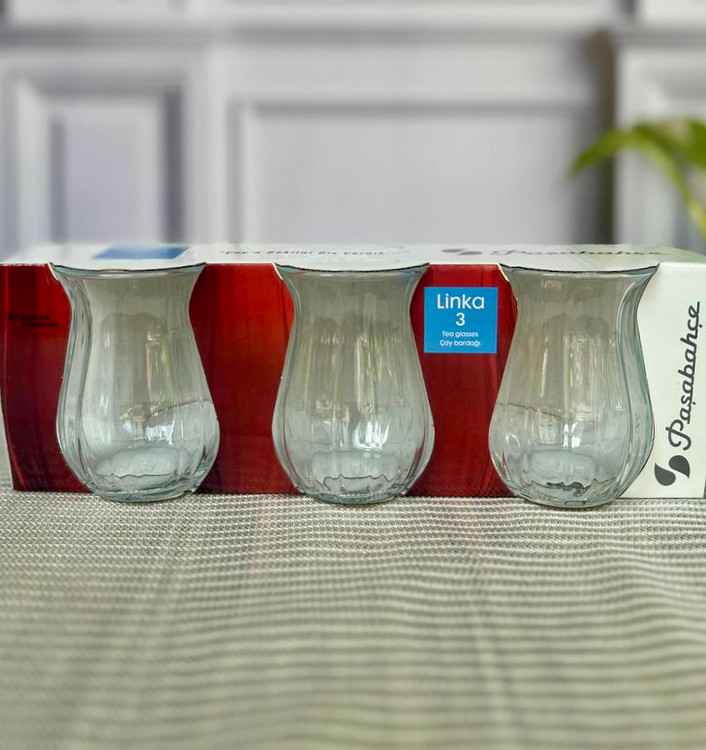 استکان چای ۳ تایی مدل لینکا