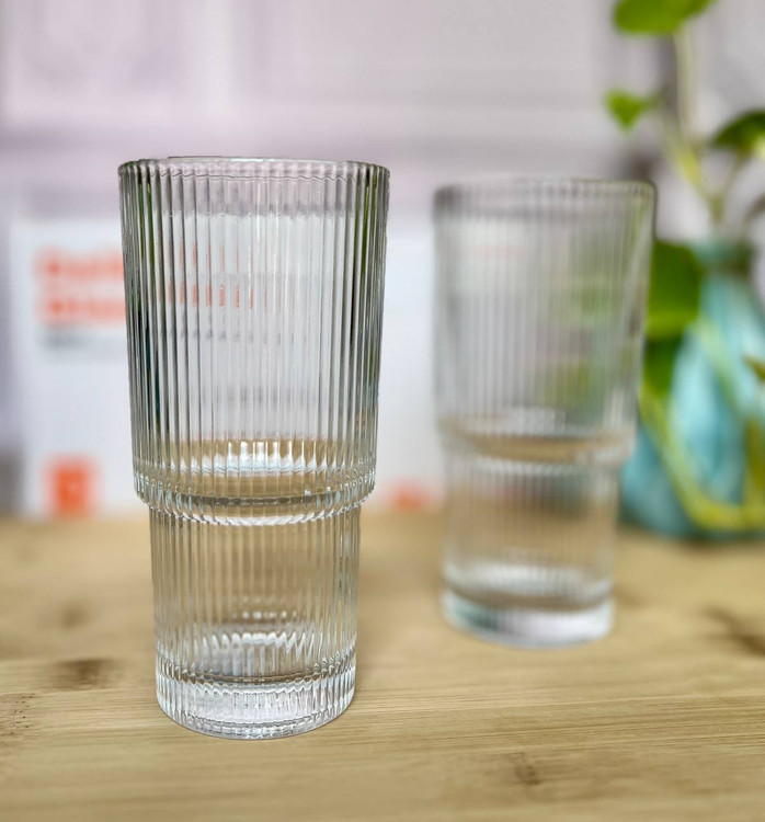 لیوان ۶ تایی شیار دار مدل کلزیوم برند دلی گلس