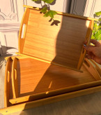 خرید سینی بامبو دسته دار