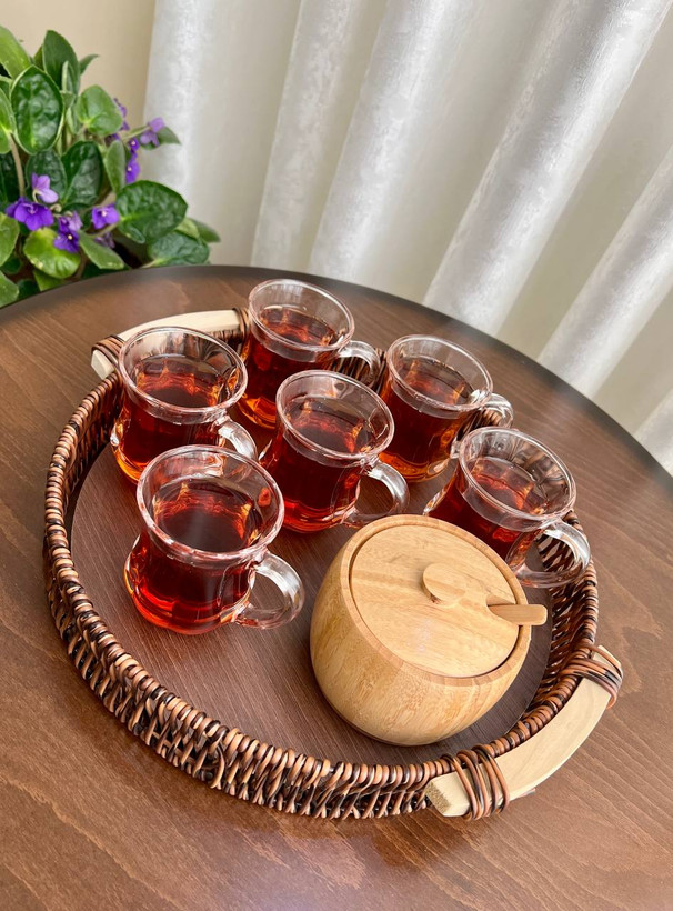 سینی حصیری گرد