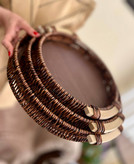 سینی حصیری گرد