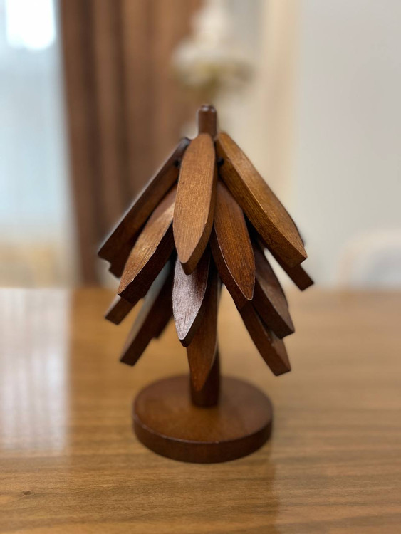 خرید زیر قابلمه و زیر لیوان بامبو استند دار