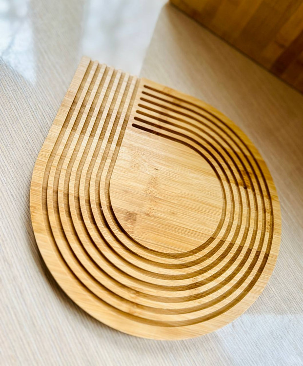 خرید تخته سرو رنگین کمانی و شیار دار بامبو