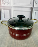 قابلمه تفلون و نسوزی دسته طلا سایز ۲۶