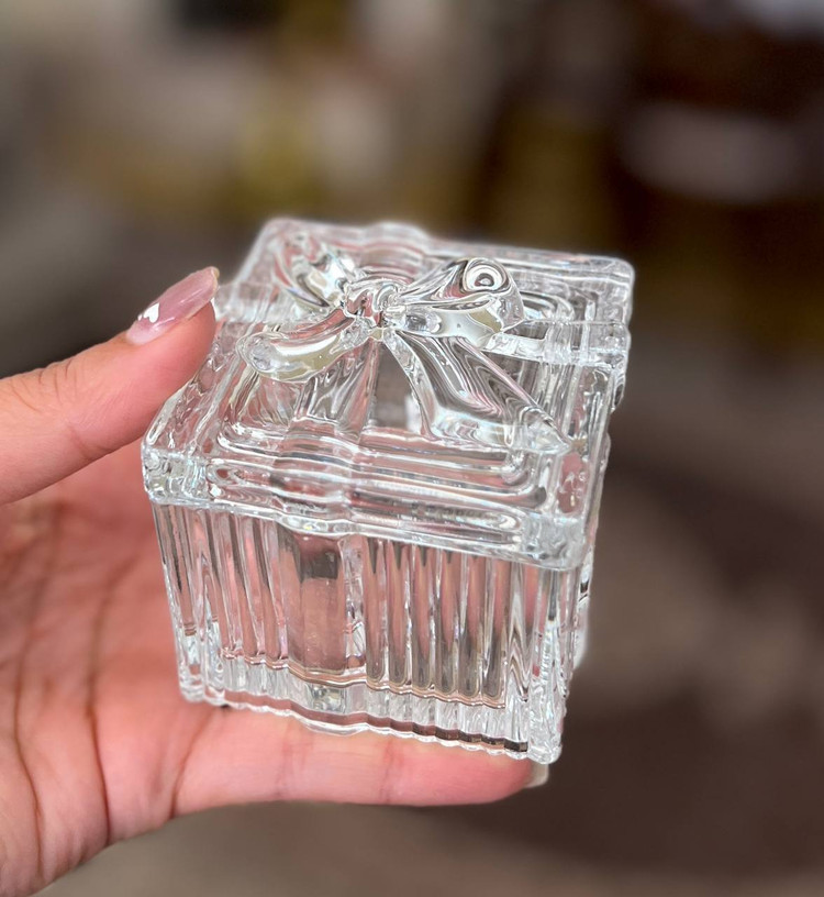 قندان و جا جواهر مربعی بلور برند دلی گلس deli glass