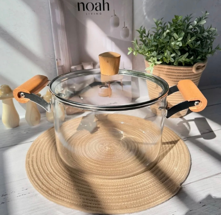 قابلمه پیرکس ۴/۵ لیتر دسته بامبو