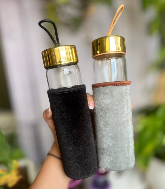 بطری و قمقمه پیرکس روکش دار و درب واشر دار