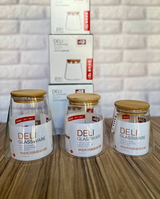 بانکه پیرکس درب بامبو برند دلی گلس deli glass
