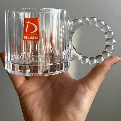 لیوان دسته مرواریدی دلی گلس deli glass بسته ۶ تایی