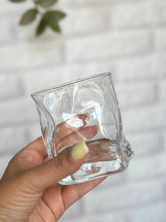 لیوان دفرمه برند دلی گلس deli glass دست ۶ عددی