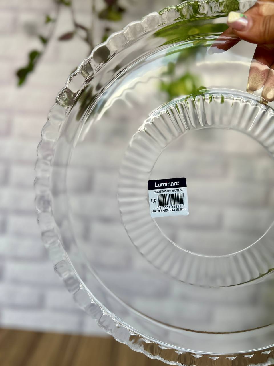 دیس و سینی گرد کریستال  مدل صفحه کلاج لومینارک luminarc