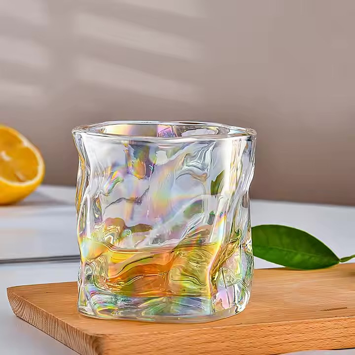 خرید لیوان دفرمه یا مچاله برند دلی گلس deli glass دست ۶ عددی