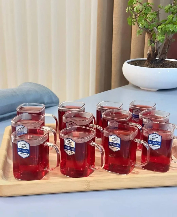 ماگ پیرکس مربع از برند دلی گلس deli glass