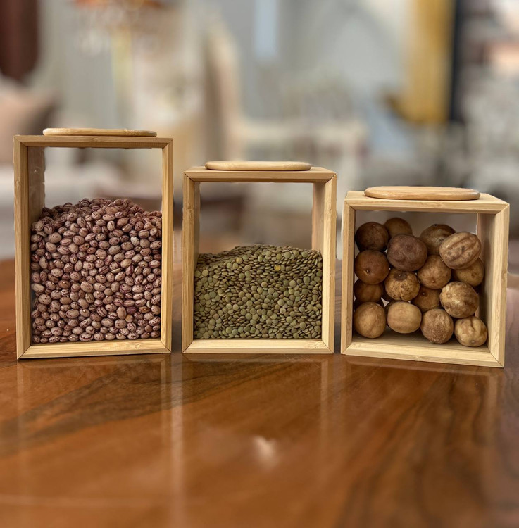 بانکه حبوبات بامبو و اکرولیک