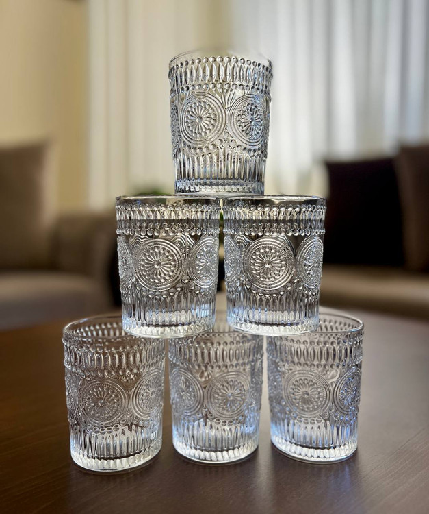 لیوان دلی گلس deli glass طرح خورشید کریستالی