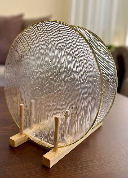 دیس گرد یخی لب طلا برند دلی گلس deli glass