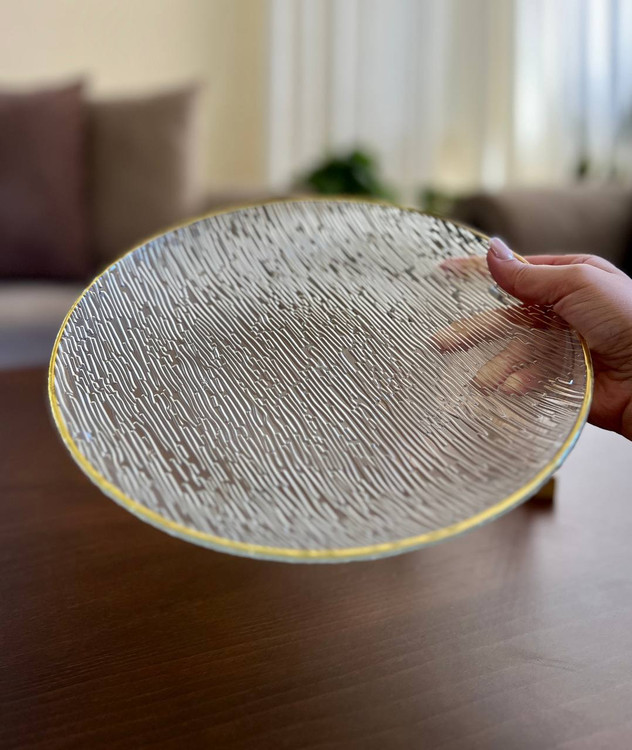 خرید دیس گرد یخی لب طلا برند دلی گلس deli glass