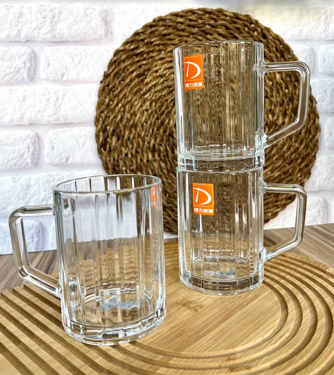 لیوان و ماگ دسته دار ۶ تایی مولین دلی گلس