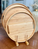 سینی گرد دسته دار بامبو