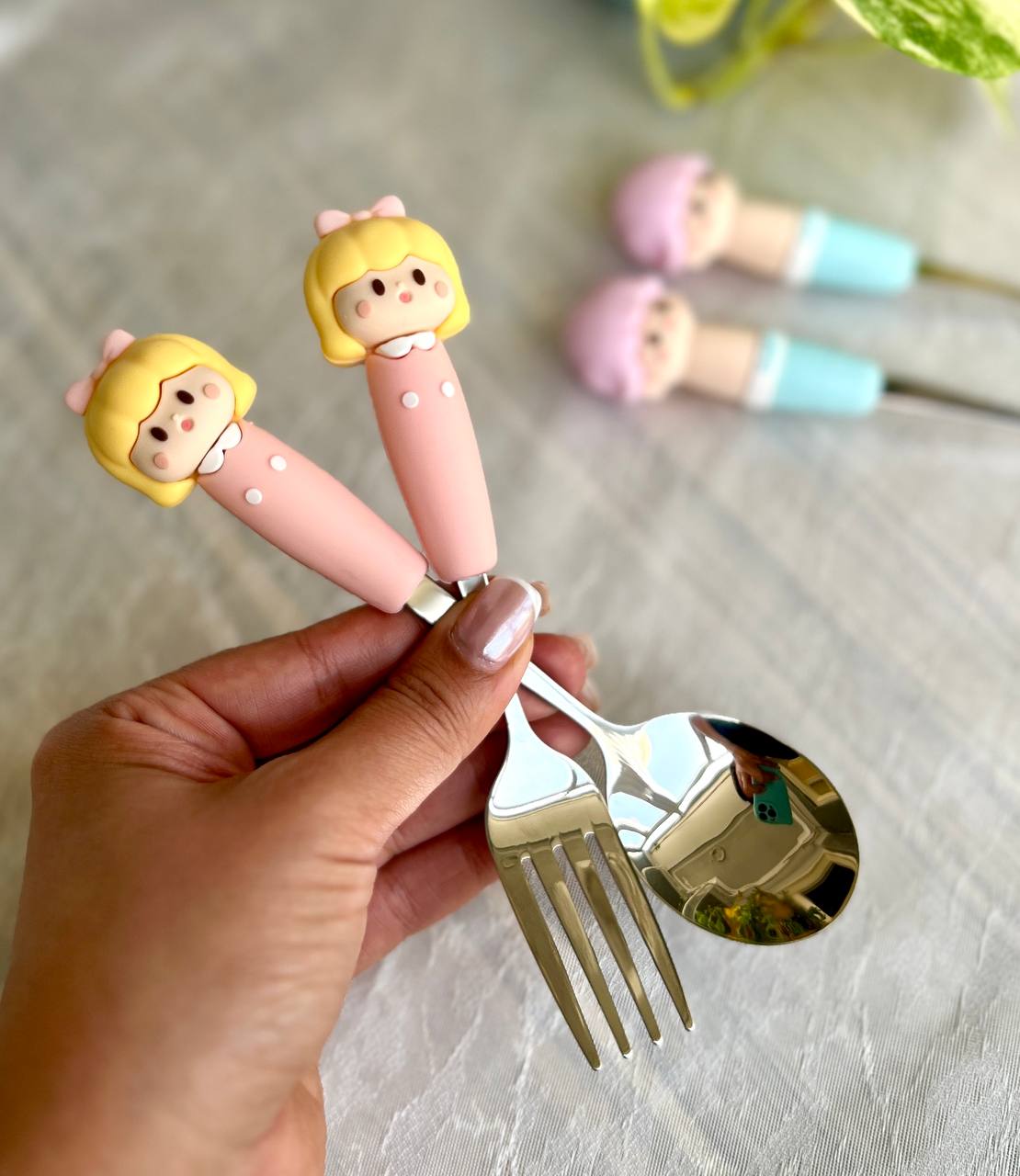 قاشق و چنگال عروسکی برای کودک