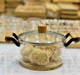 قابلمه پیرکس دسته بامبو