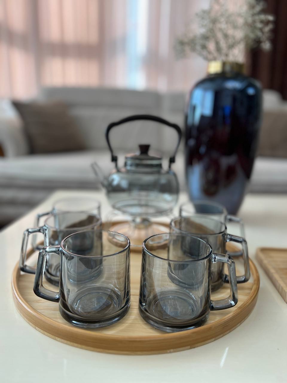 لیوان و ماگ دودی دسته دار دلی گلس