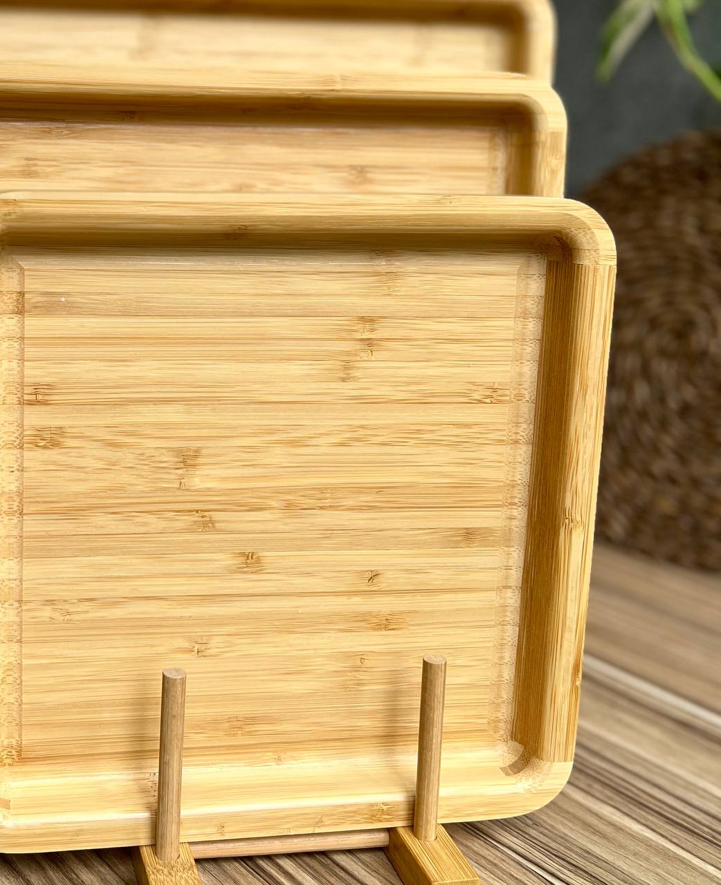 سینی و دیس بامبو مربع