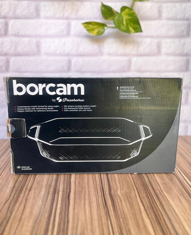 خرید تابه و ظرف پیرکس هشت ضلعی طرحدار پاشاباغچه بورجام borcam کد ۵۹۹۷۴