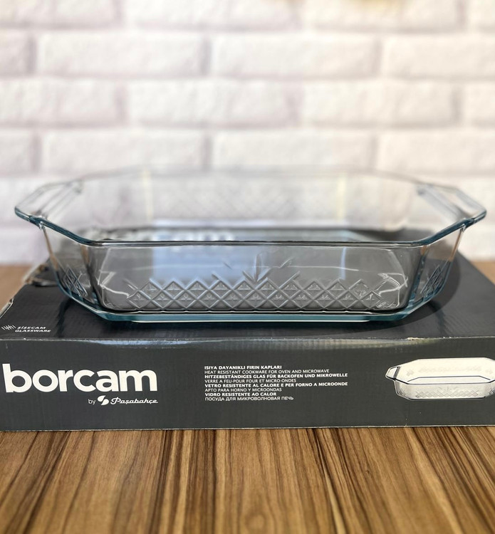 تابه و ظرف پیرکس هشت ضلعی بورجام borcam کد ۵۹۹۷۴