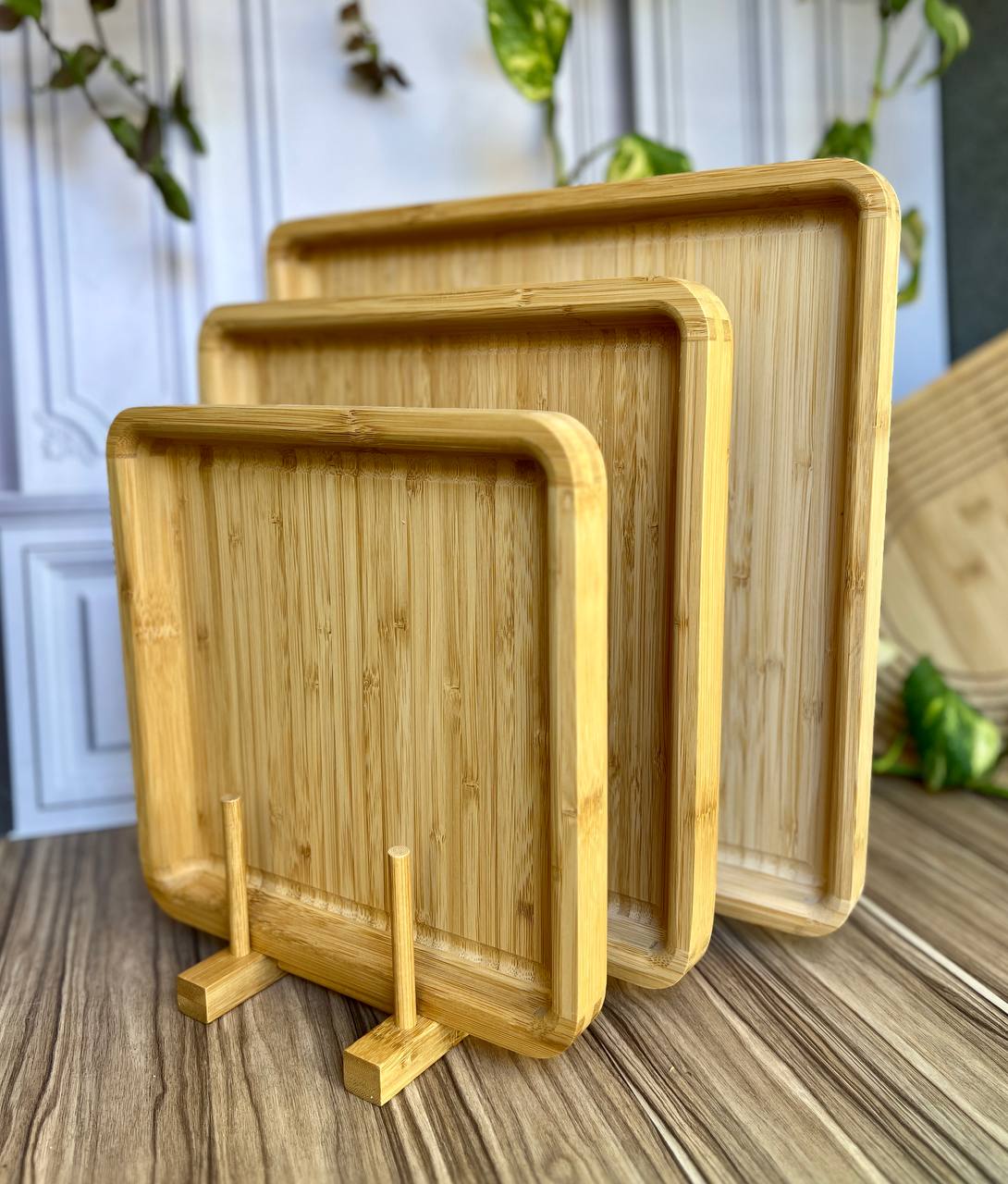 خرید استند و نظم دهنده بشقاب بامبو
