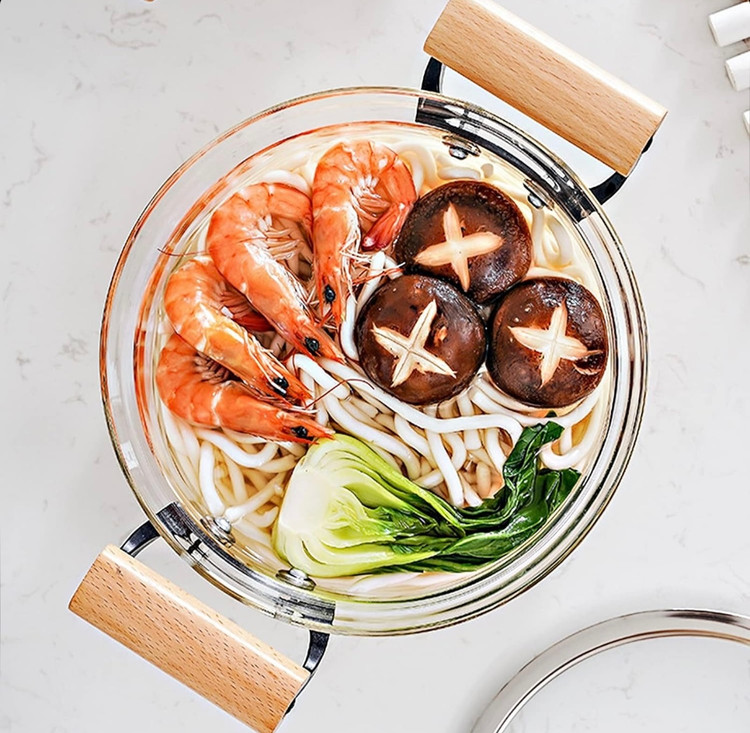 قابلمه پیرکس دسته بامبو