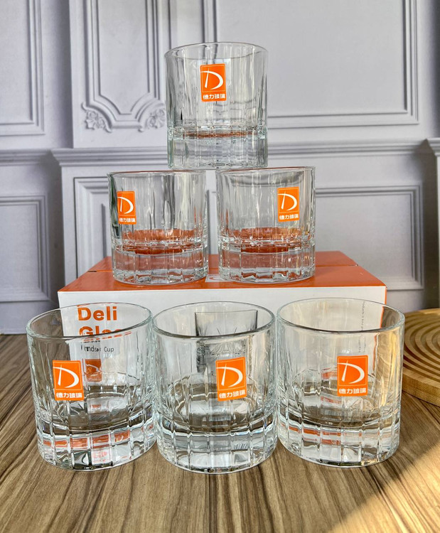 نیم لیوان کریستالی تراش دار دلی گلس