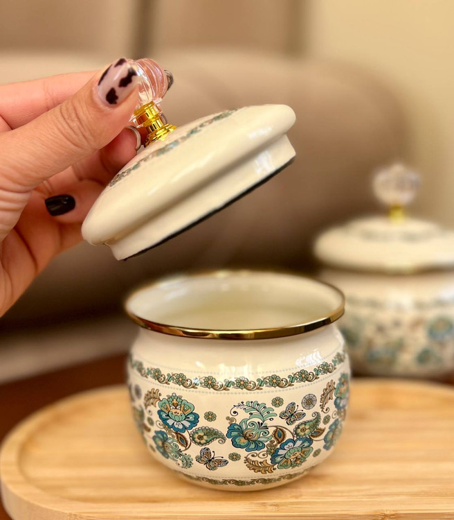 خرید قندان لعابی طرح پروانه در الماسی