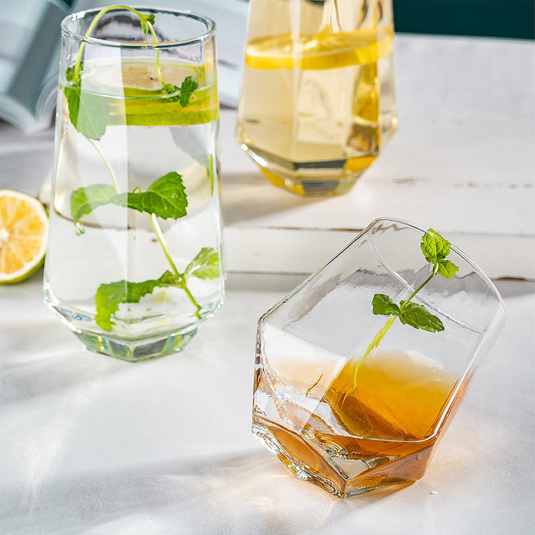 نیم لیوان چند ضلعی دلی گلس