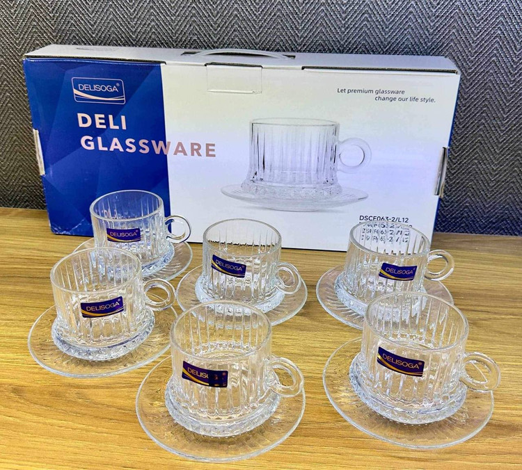 ست فنجان نعلبکی مدل خطی دلی سوگا deli soga