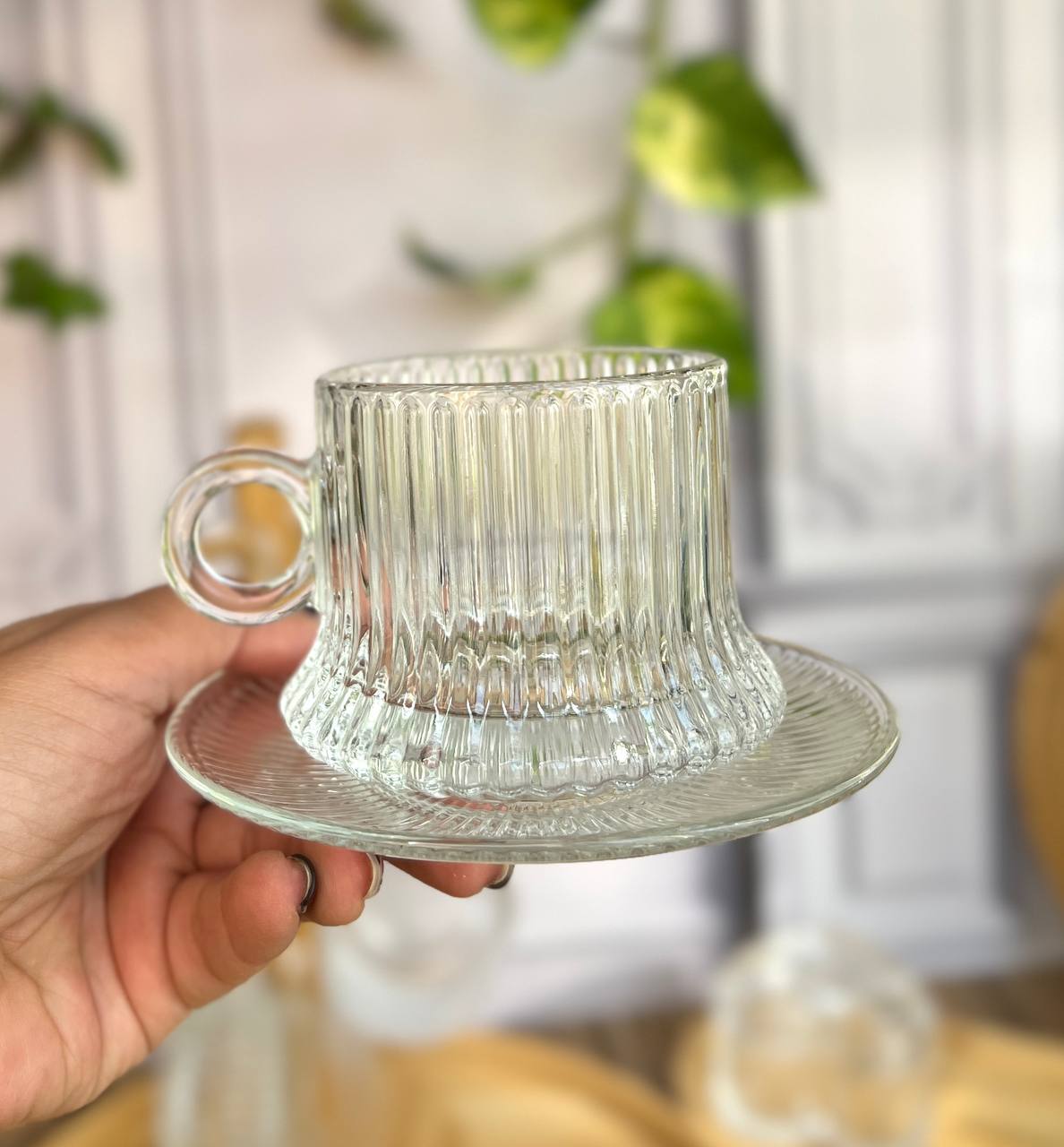 خرید ست فنجان نعلبکی مدل الیسادلی سوگا deli glassware