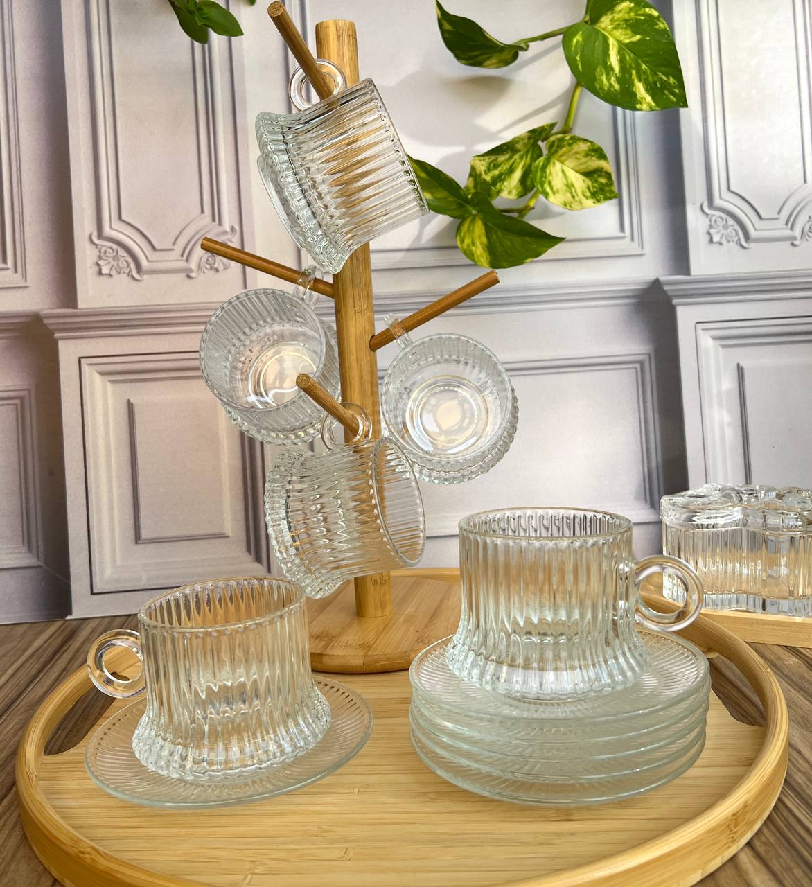 ست فنجان نعلبکی deli glassware