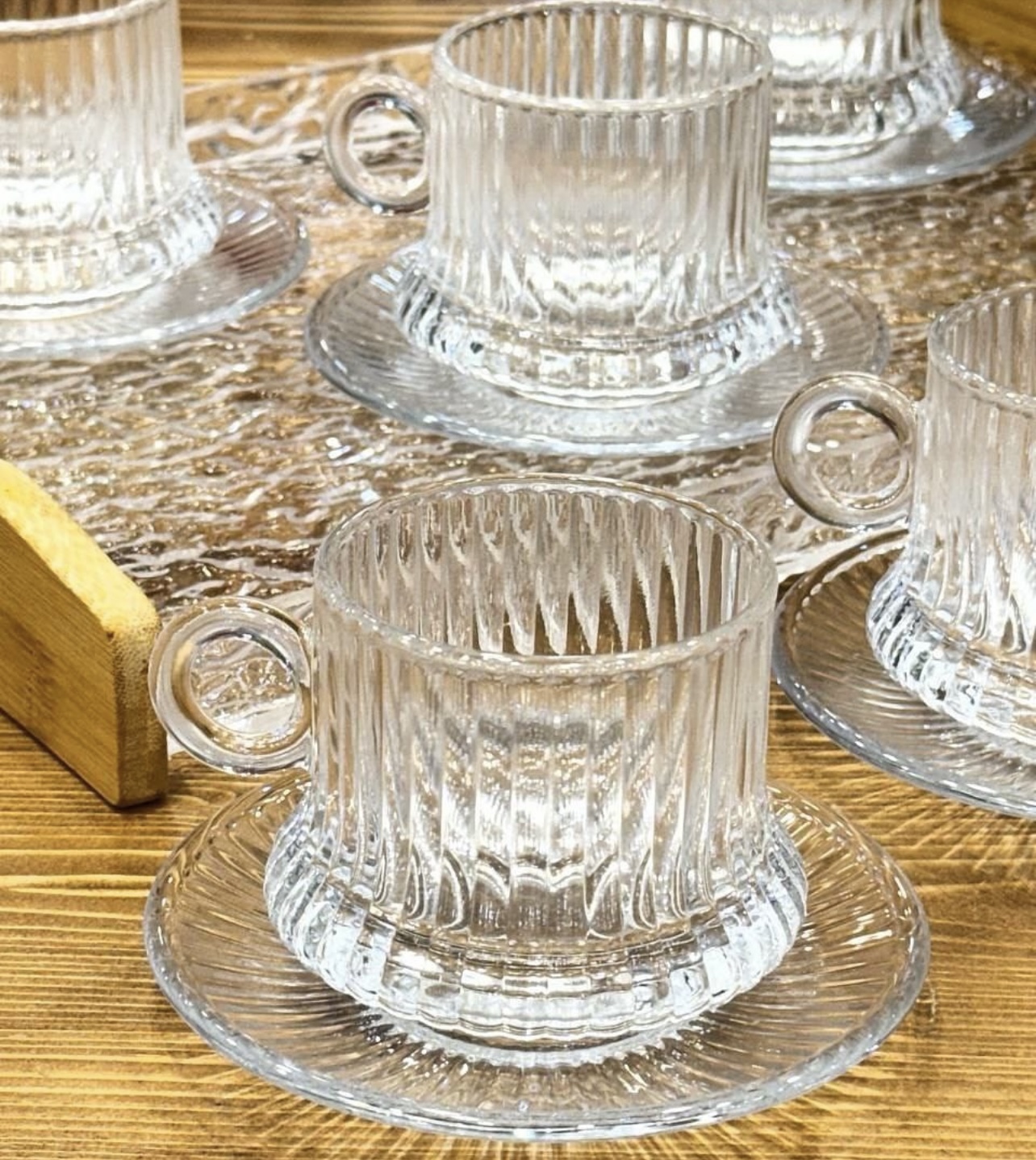 ست فنجان نعلبکی مدل خطی دلی سوگا deli glassware