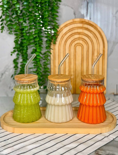 ماگ اسموتی شیار دار در بامبو و نی دار