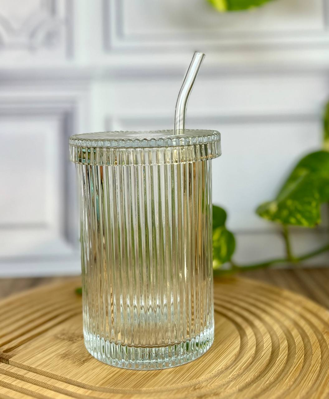 ماگ اسموتی درب دار پیرکس نی دار