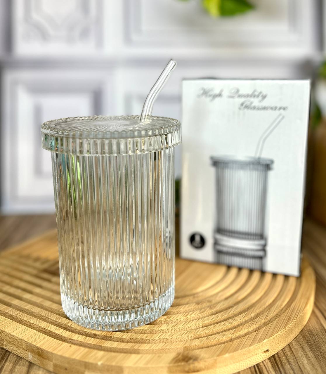 ماگ اسموتی درب دار پیرکس شیاردار