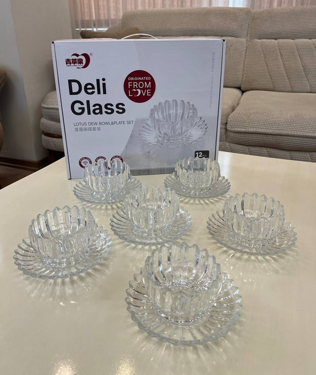 پیاله و پیشدستی مدل جنوا برند دلی گلس deli glass