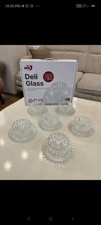 ست پیاله و پیشدستی مدل جنوا